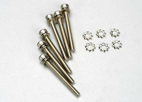 3963 Screws, 3x28mm cap-head machine (hex drive) (6)/ 3x6mm ELW (6)