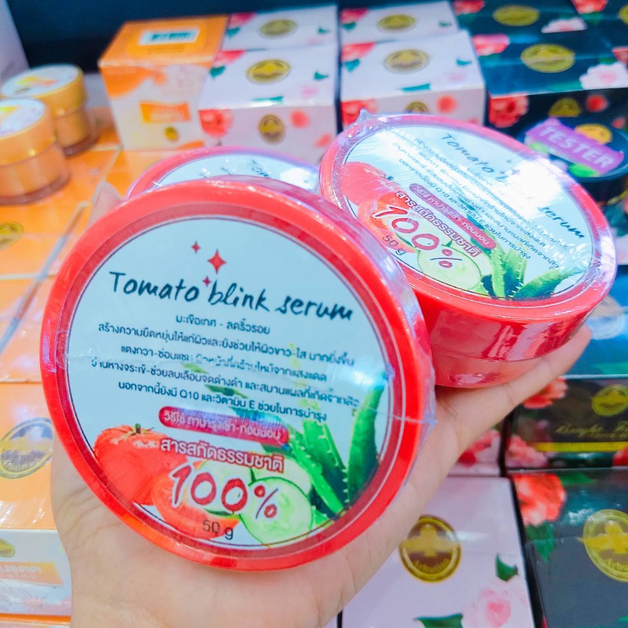 Tomato blink serum โทเมโท บริ้ง เซรั่ม เจลบำรุงผิวมะเขือเทศ ทาหน้า ทาตัว 2 IN 1