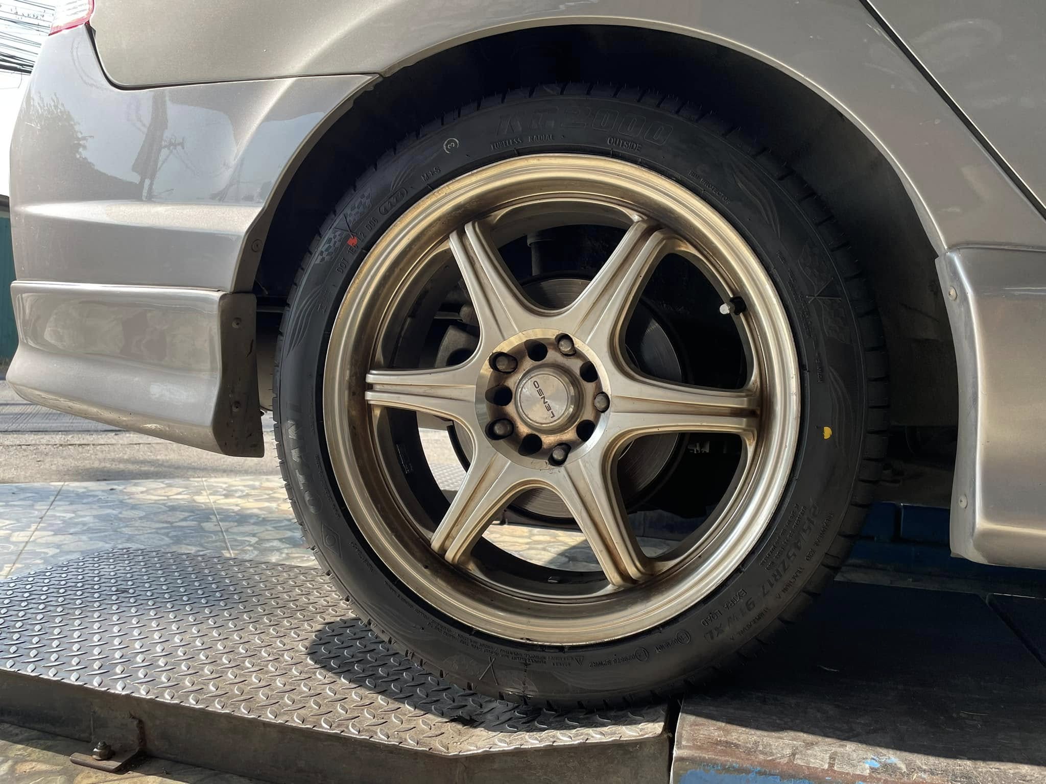 🚘 #HONDA_CIVIC🛠 #OTANI #KC2000 215/45R17 #บริการตั้งศูนย์ล้อ🛞