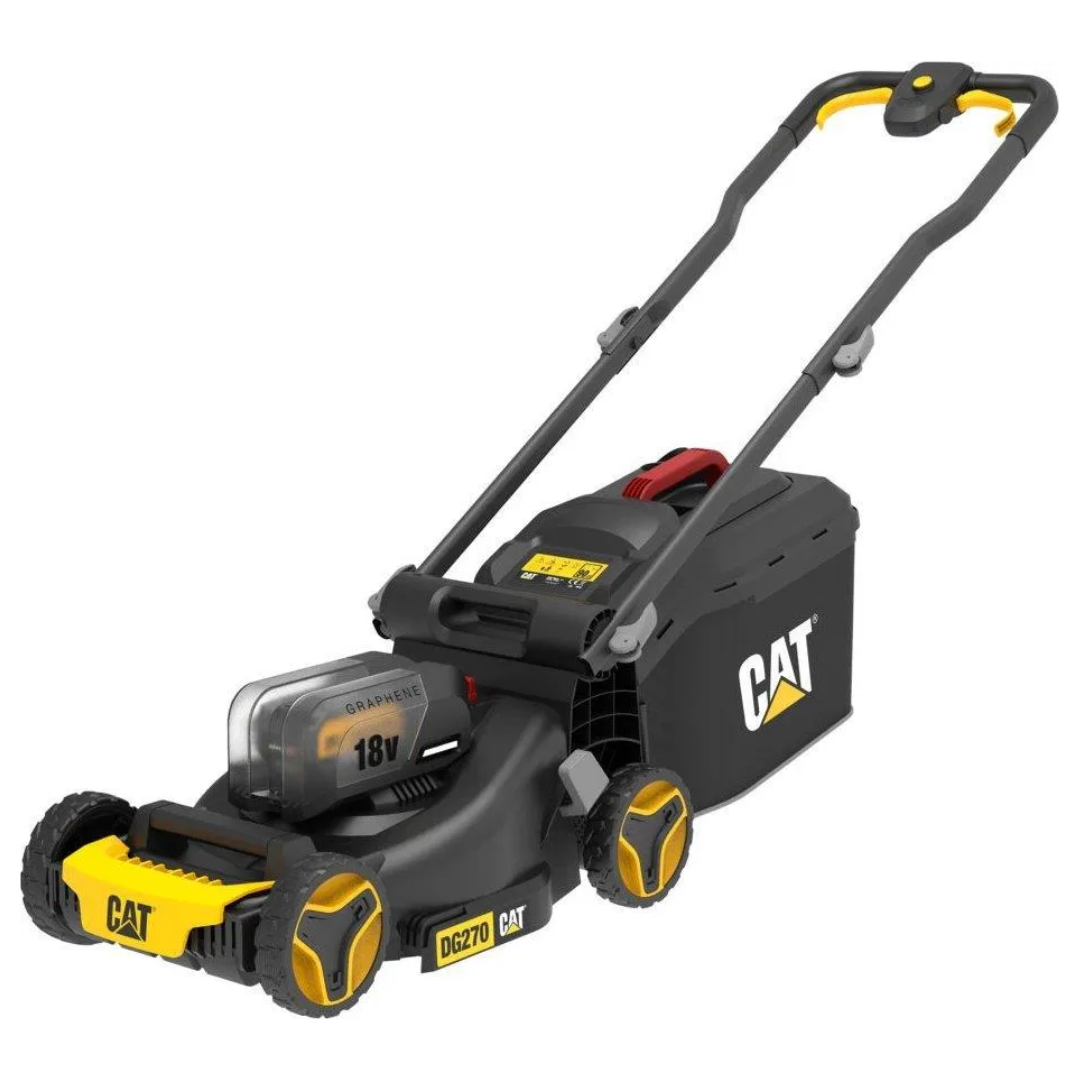 รถตัดหญ้าไร้สาย 18V No.DG270 CAT Powertools (รวมแบตเตอรี่และแท่นชาร์จ)