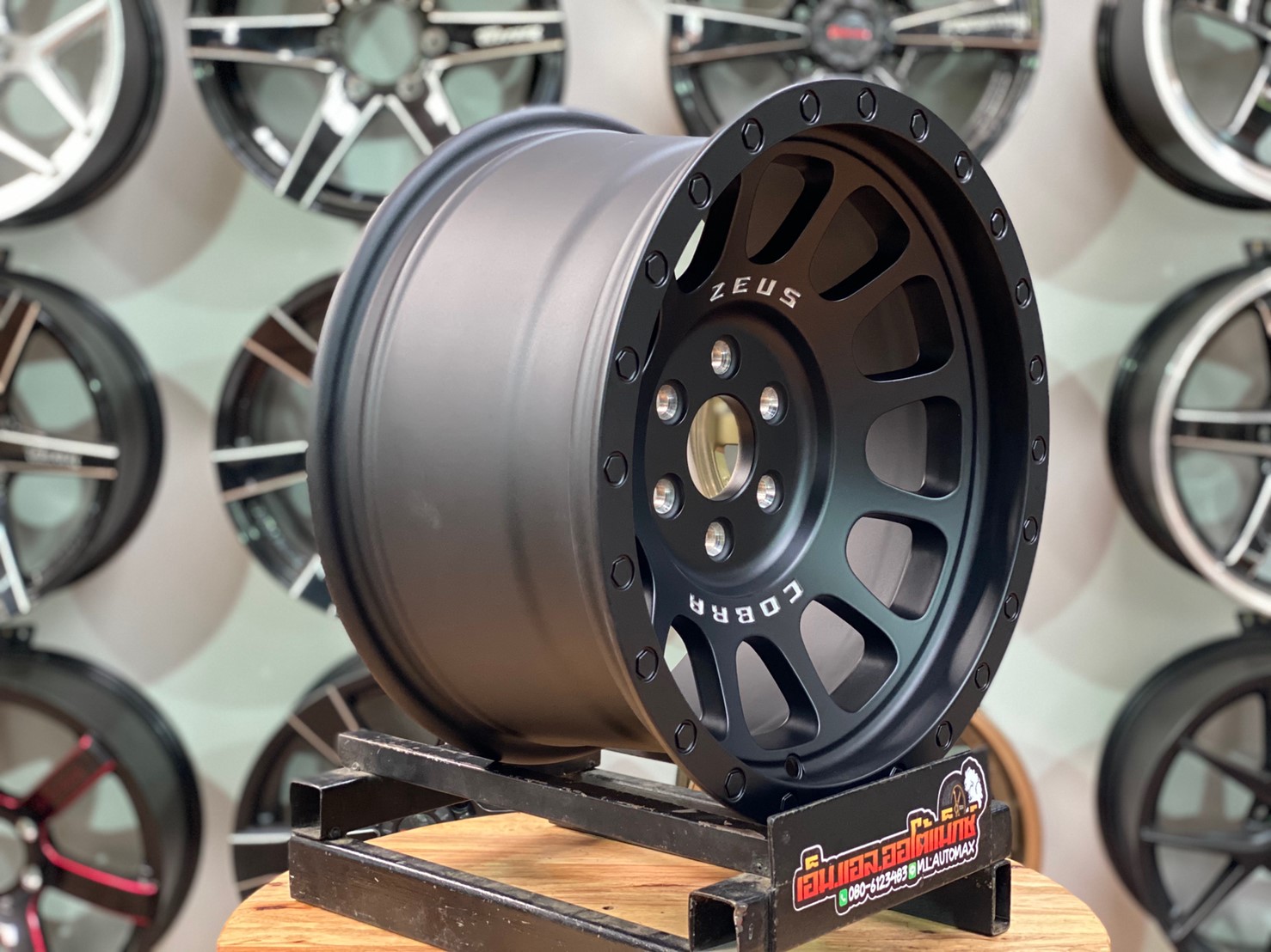 ล้อแม็กออฟโรด Zeus-03 สีดำ สำหรับนิสสัน นาวาร่า สเปค 18x8.5 ET+00 6x114.3