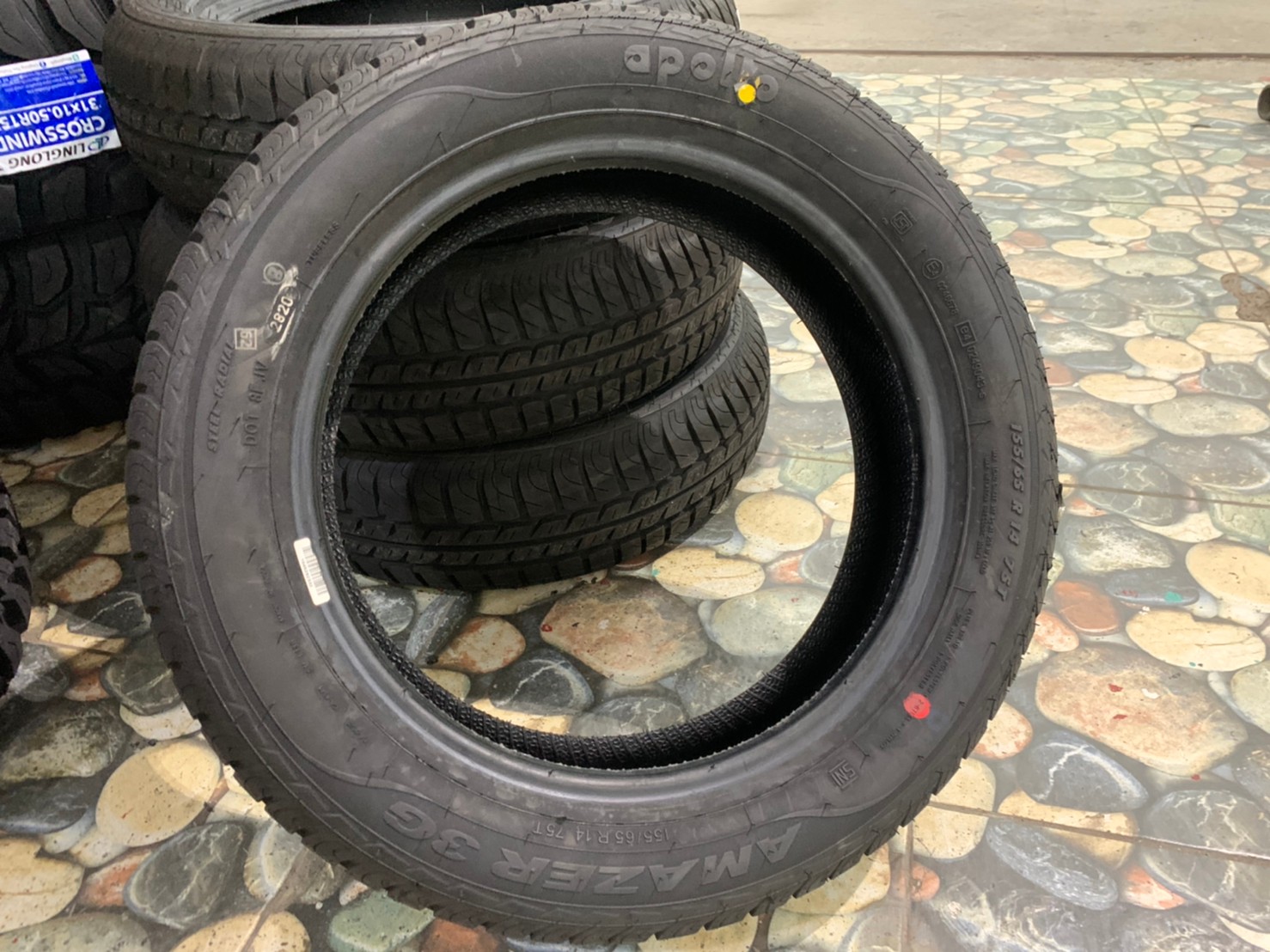 155/65R14 ยางใหม่ Apollo Amezer ยางปี2020 คุณภาพดี