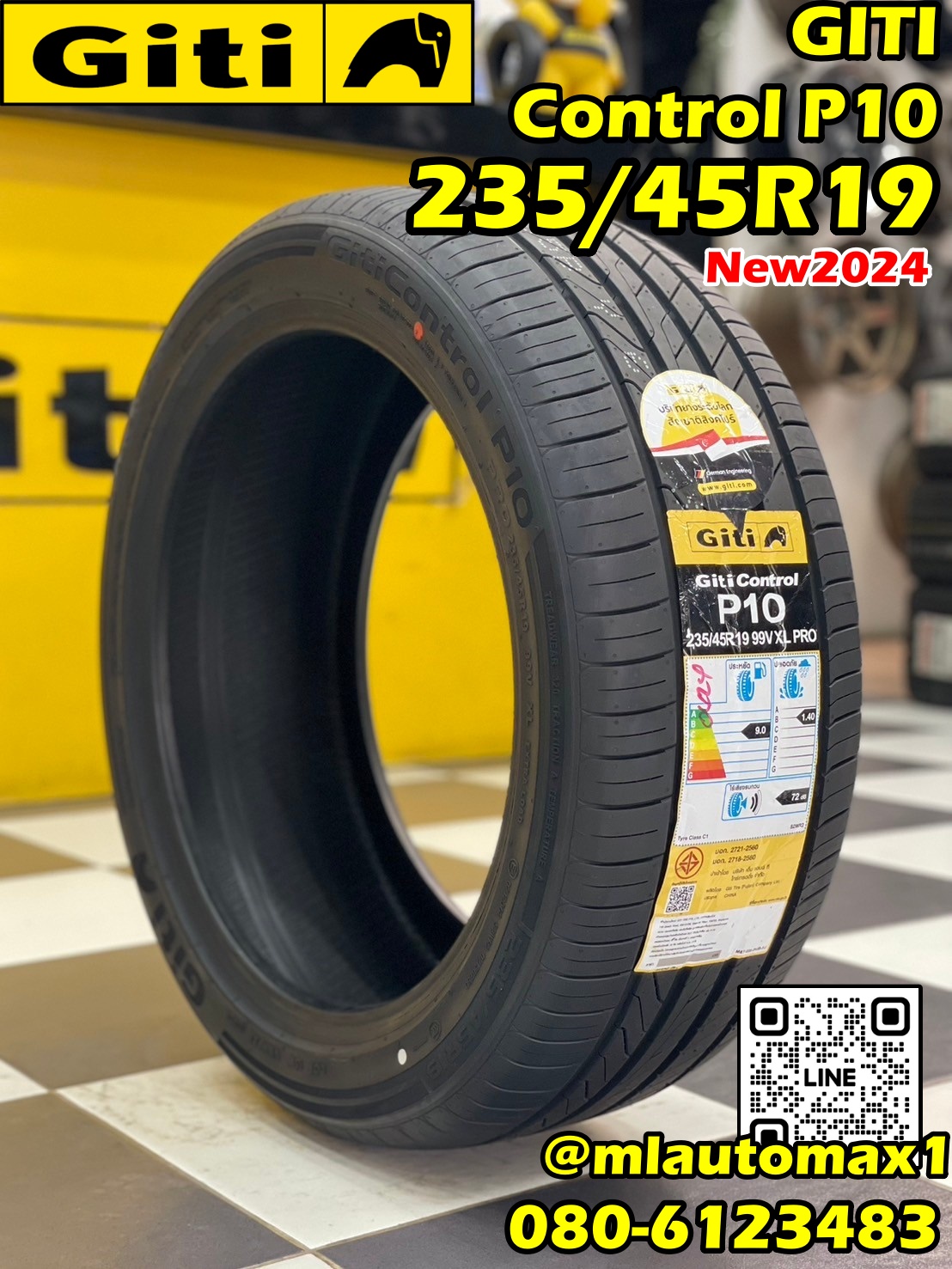 ยางใหม่ GITI Control P10 235/45R19 ยางใหม่ปี2024