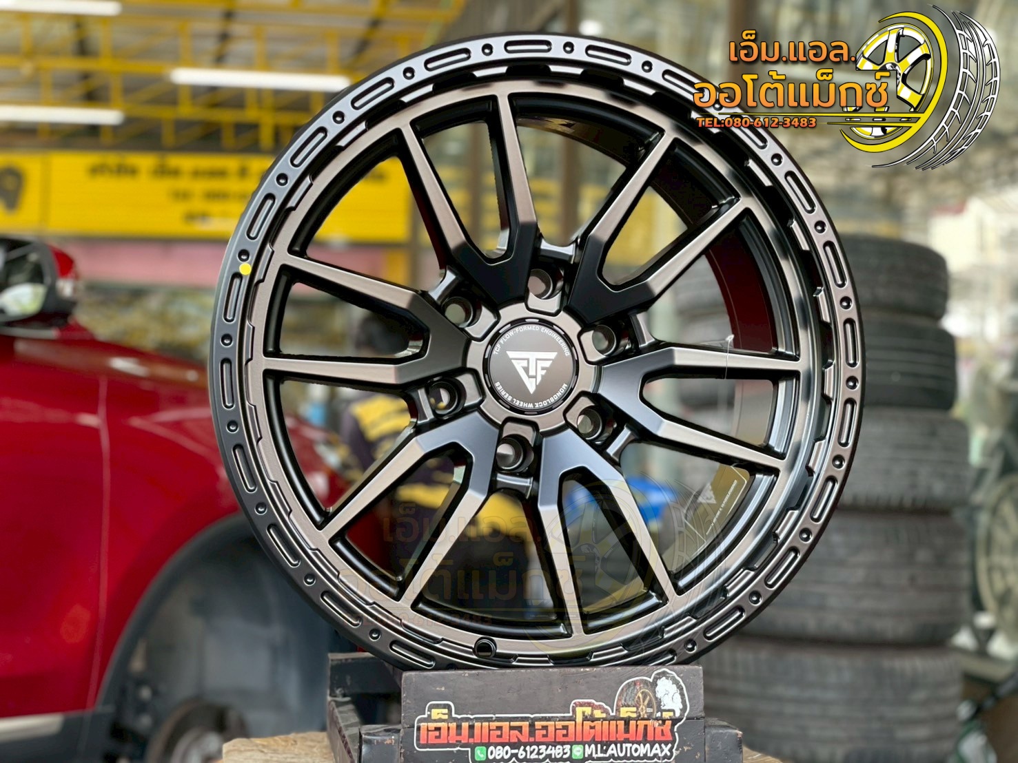 #ล้อแม็กซ์ขอบ18 #OASIS_WHEEL #TCFS06 #TCFlow Forming ขนาด18 ET0 6x139.7 MATT BLACK