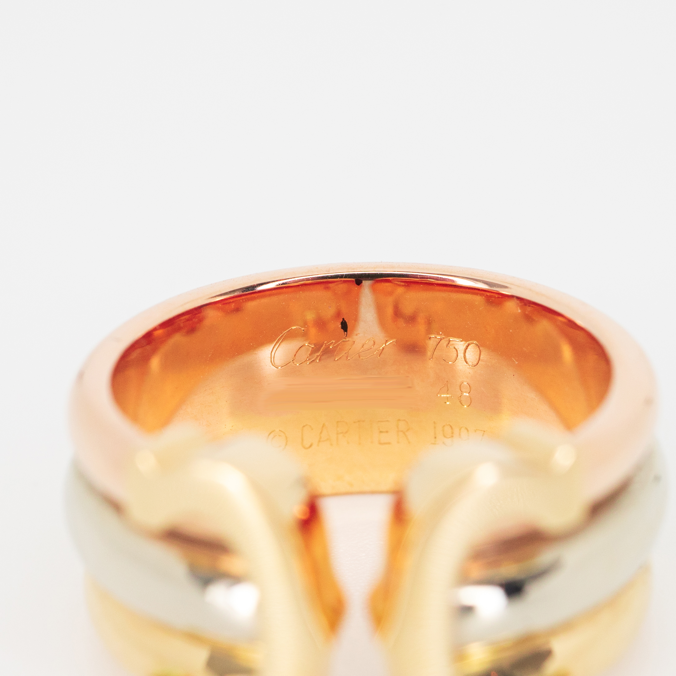 แหวน Cartier 2C ทองคำ3สี18K ไซส์ 48# (Used)