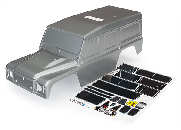 8011X Body, Land Rover Defender, graphite silver (painted)/ decals