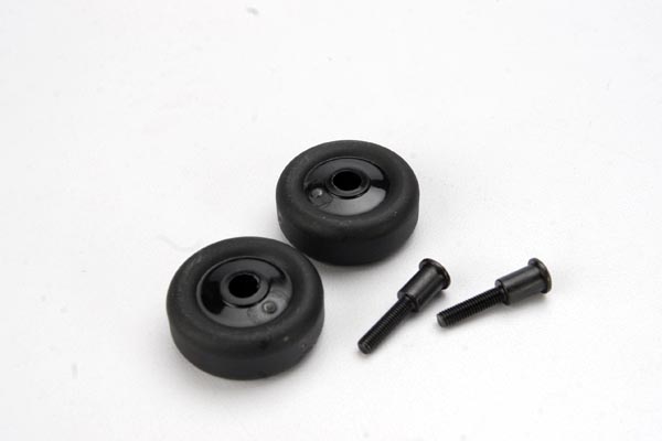 4976 Wheels (4)/ Axles (2), for Maxx wheelie bar