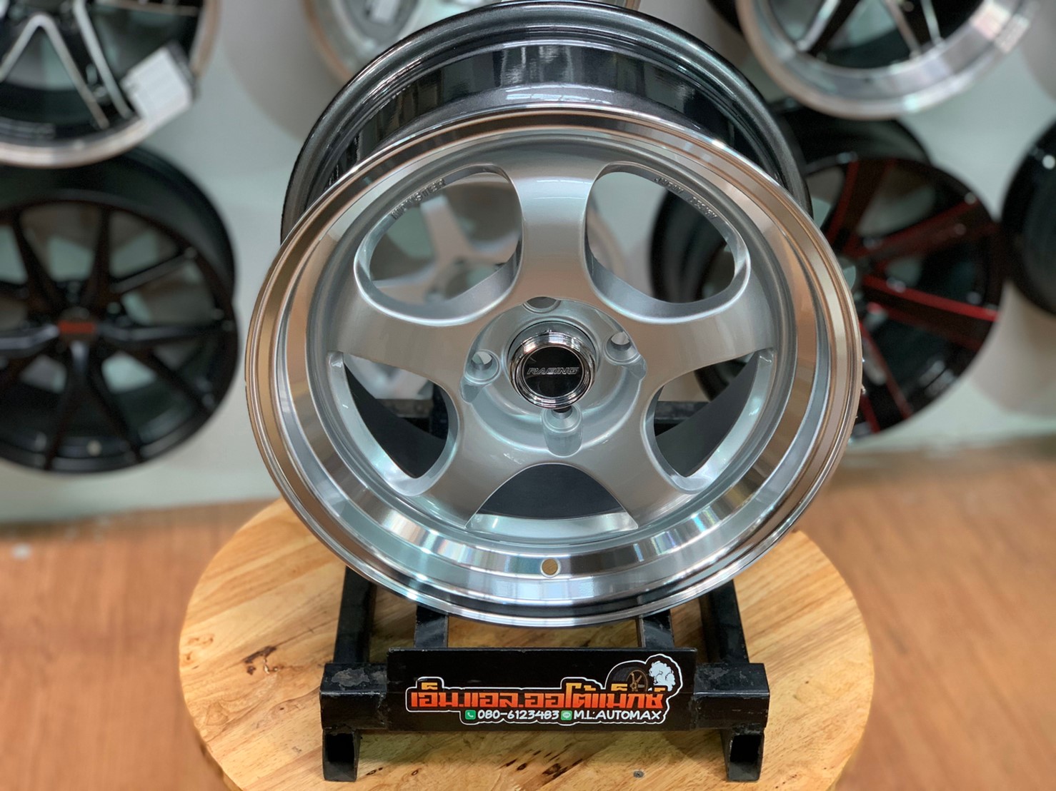 ล้อแม็กใหม่ S1R ขอบ15 4รู100 กว้าง7 ออฟ35 สีบรอนซ์ขอบเงา