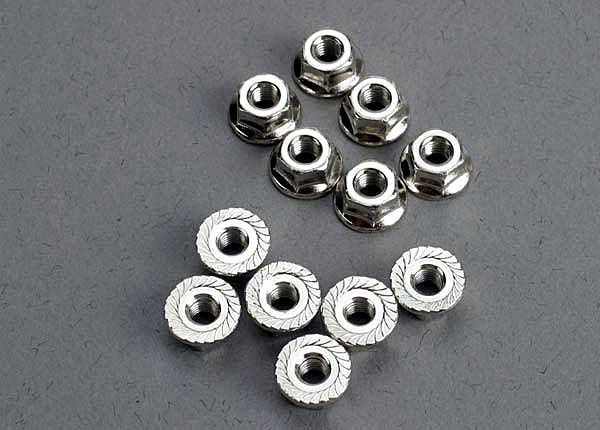 2744 Nuts, 3mm flanged (12)