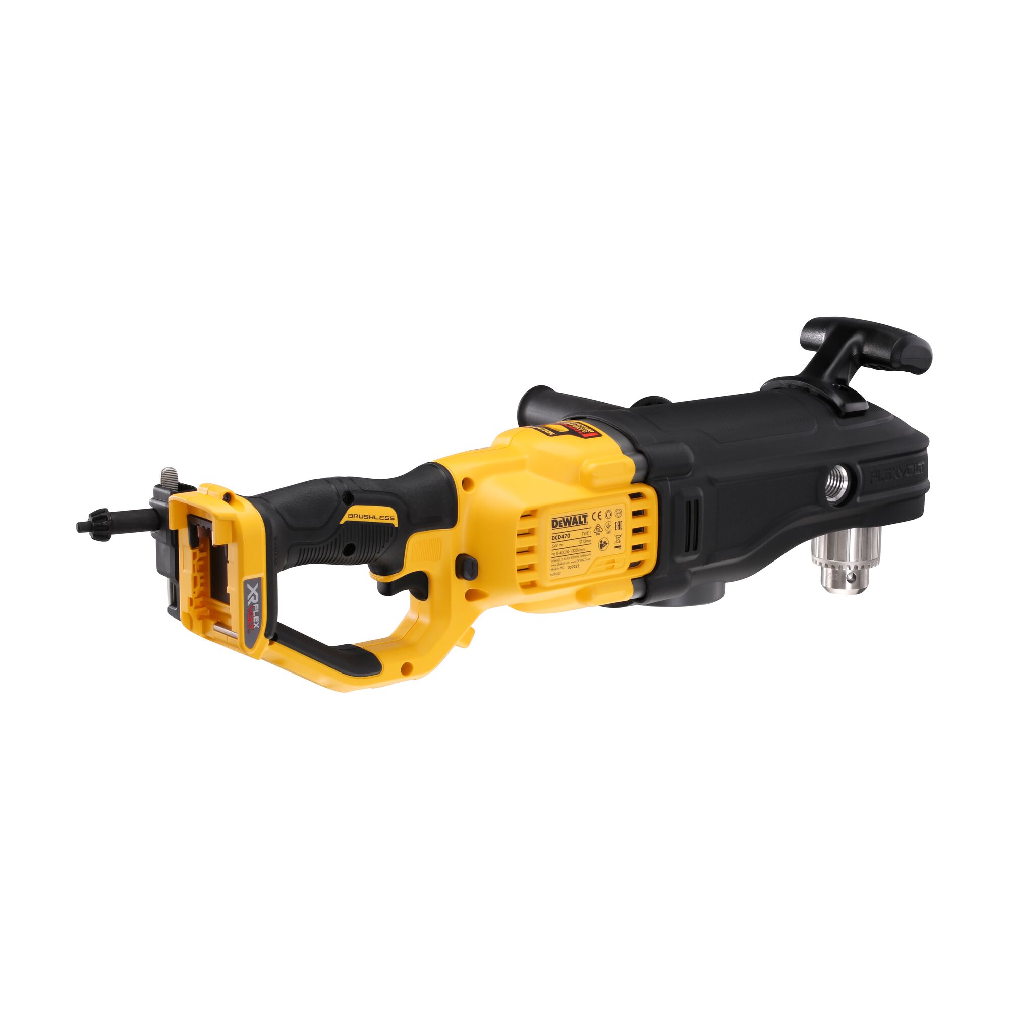 สว่านองศาแรงสูงไร้สาย ไร้แปรงถ่าน 60V MAX No.DCD470N-XJ DEWALT (เครื่องเปล่า)