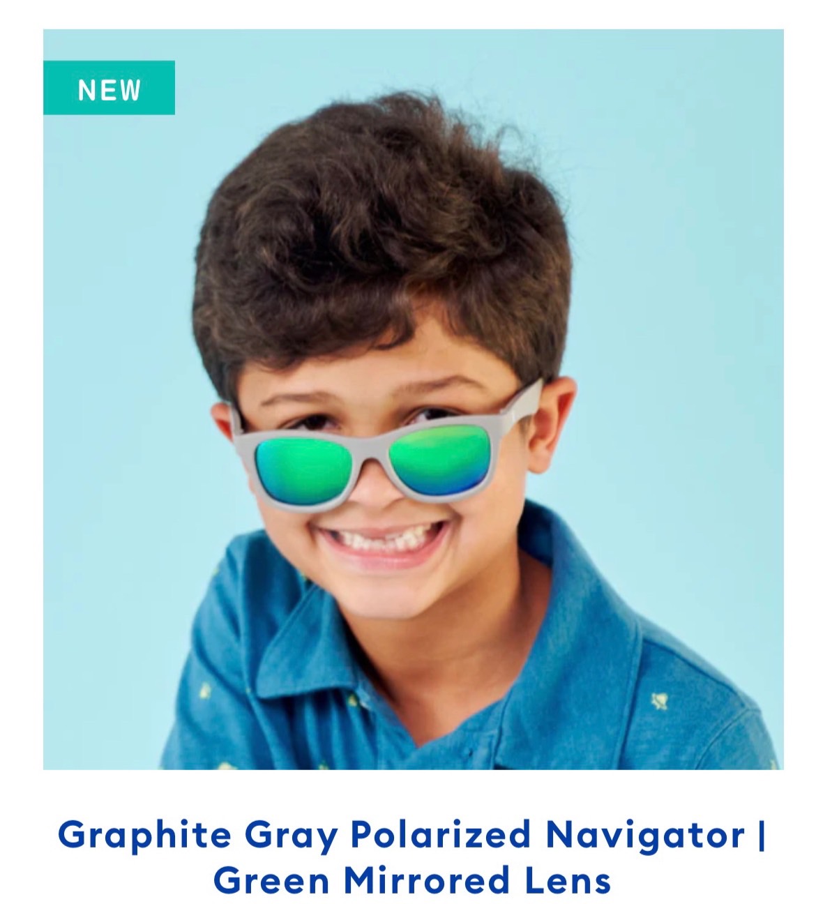 Babiators Graphite Gray Polarized Navigator | Green Mirrored Lens 6+