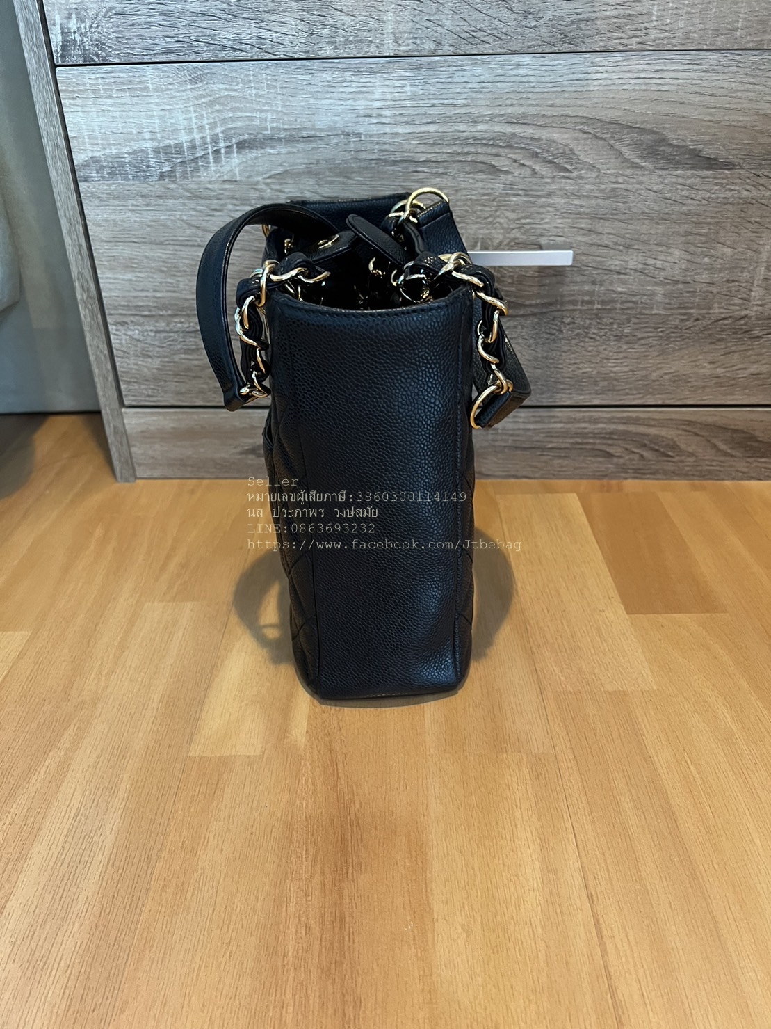 Chanel PST Tote Caviar black holo16