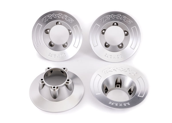 9568X Wheel covers, satin chrome (4) (fits #9572 wheels)