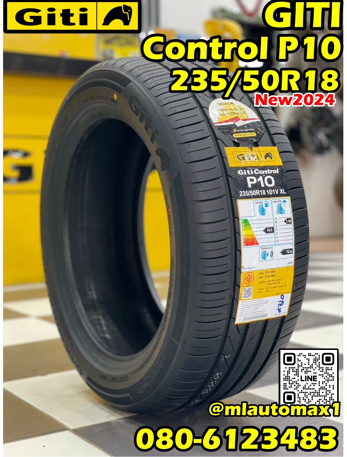 🔥Giti control P10 235/50R18 ยางใหม่ปี2024