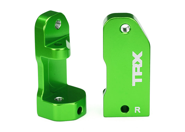 3632G Caster blocks, 30-degree, green-anodized 6061-T6 aluminum (left & right)/ suspension screw pin (2)