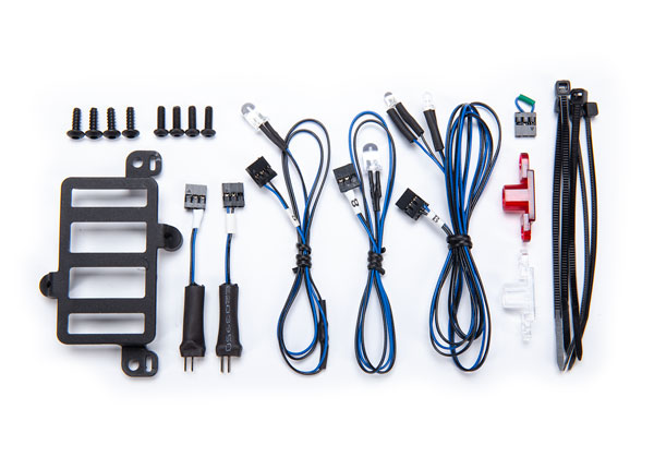 8893 Installation kit, Pro Scale® Advanced Lighting Control System, TRX-4® Mercedes-Benz® G 500® & G 63® (includes mount, rear bumper lens, turn signal, reverse light & fog light harnesses, hardware)
