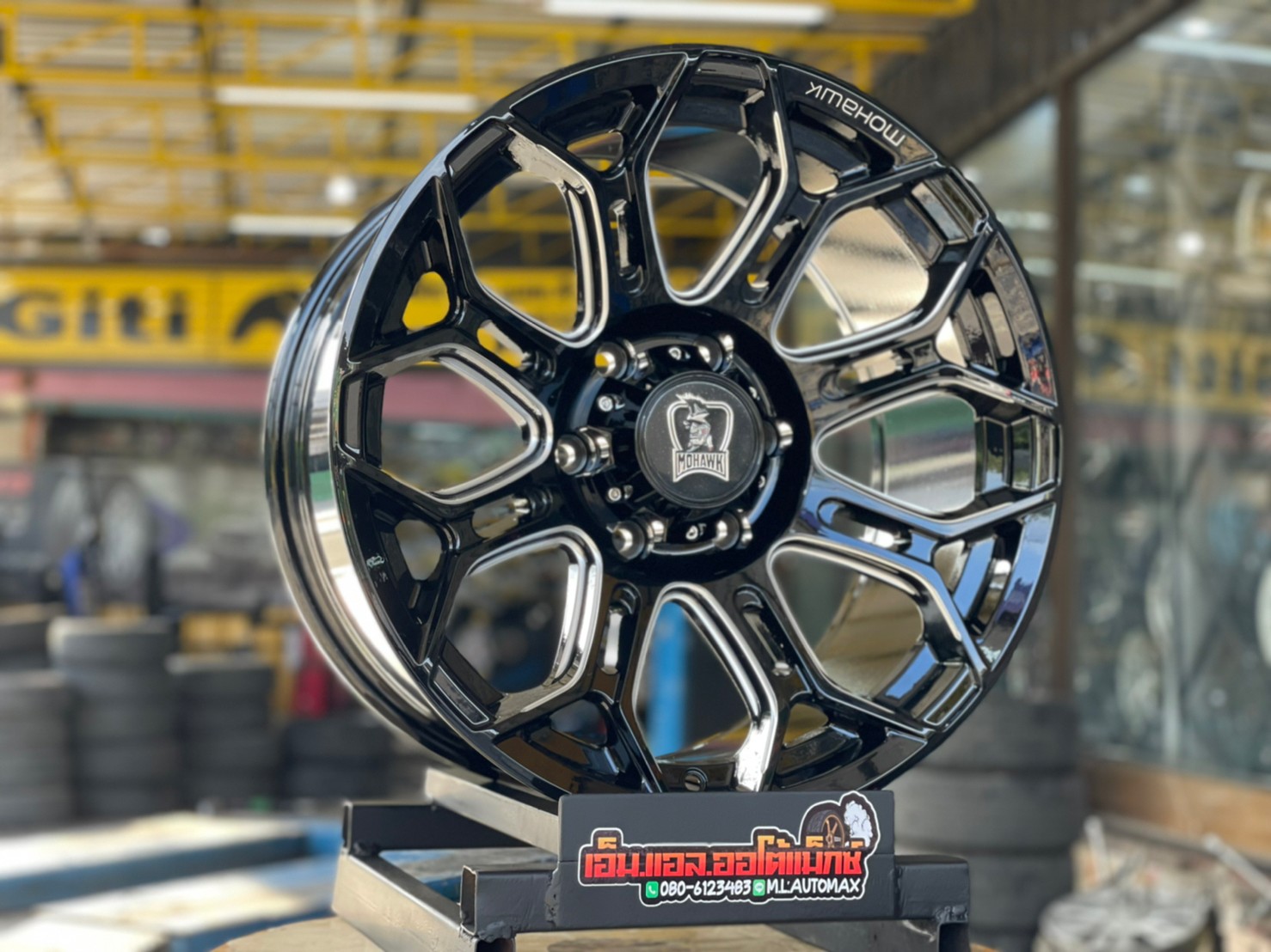 ล้อแม็กซ์ขอบ18ลายออฟโรด หล่อดุดัน Wheel Performance Model WP953 ขอบ18 กว้าง9 ออฟ0 6รู139.7 สีดำเงามิลลิ่งเงิน