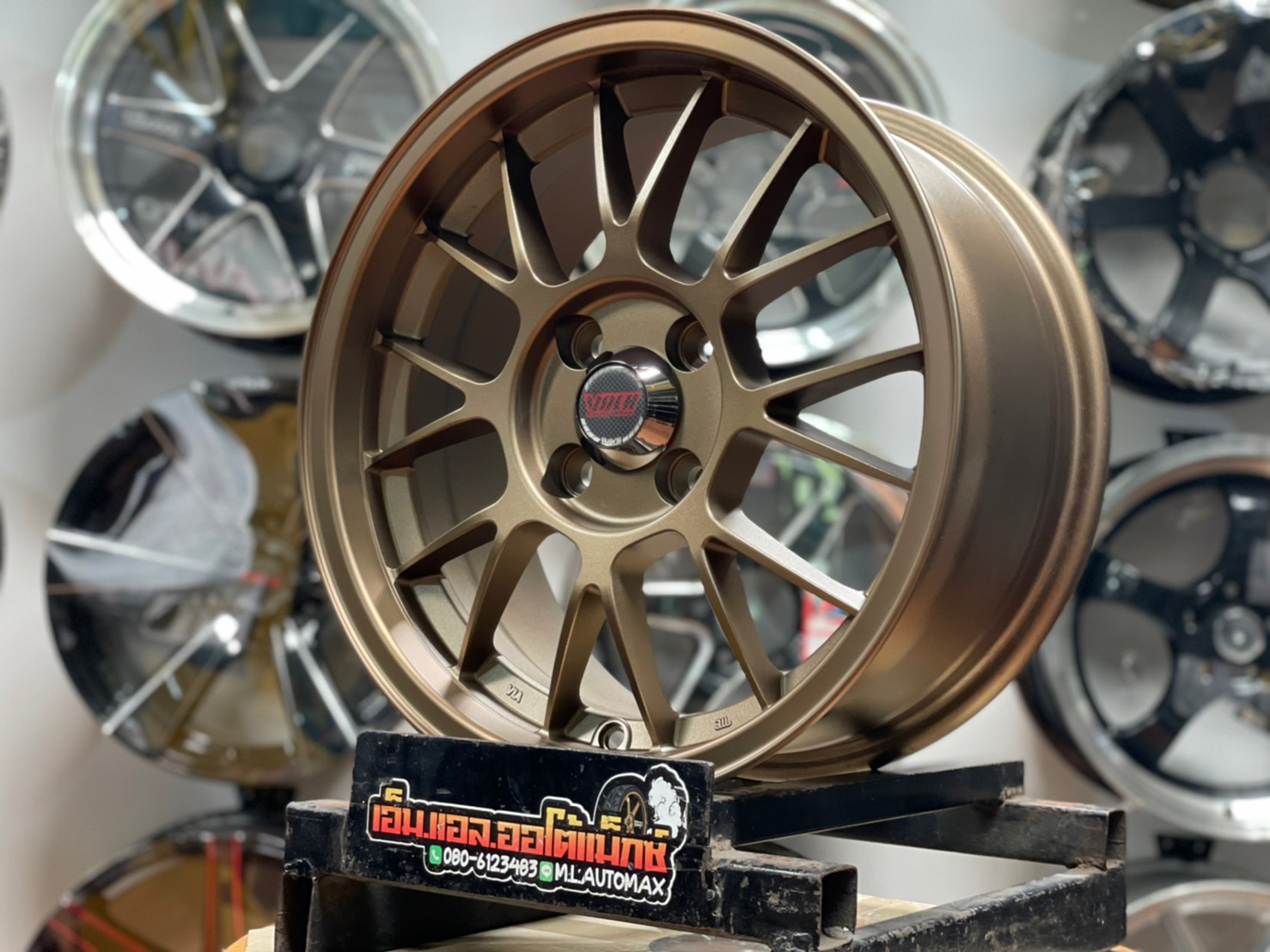 ล้อแม็กซ์ SSW ลายSE37 S359 ล้อแม็กซ์ขอบ15 กว้าง7 ออฟ35 4รู100 สีน้ำตาล งานStamford Sport Wheel