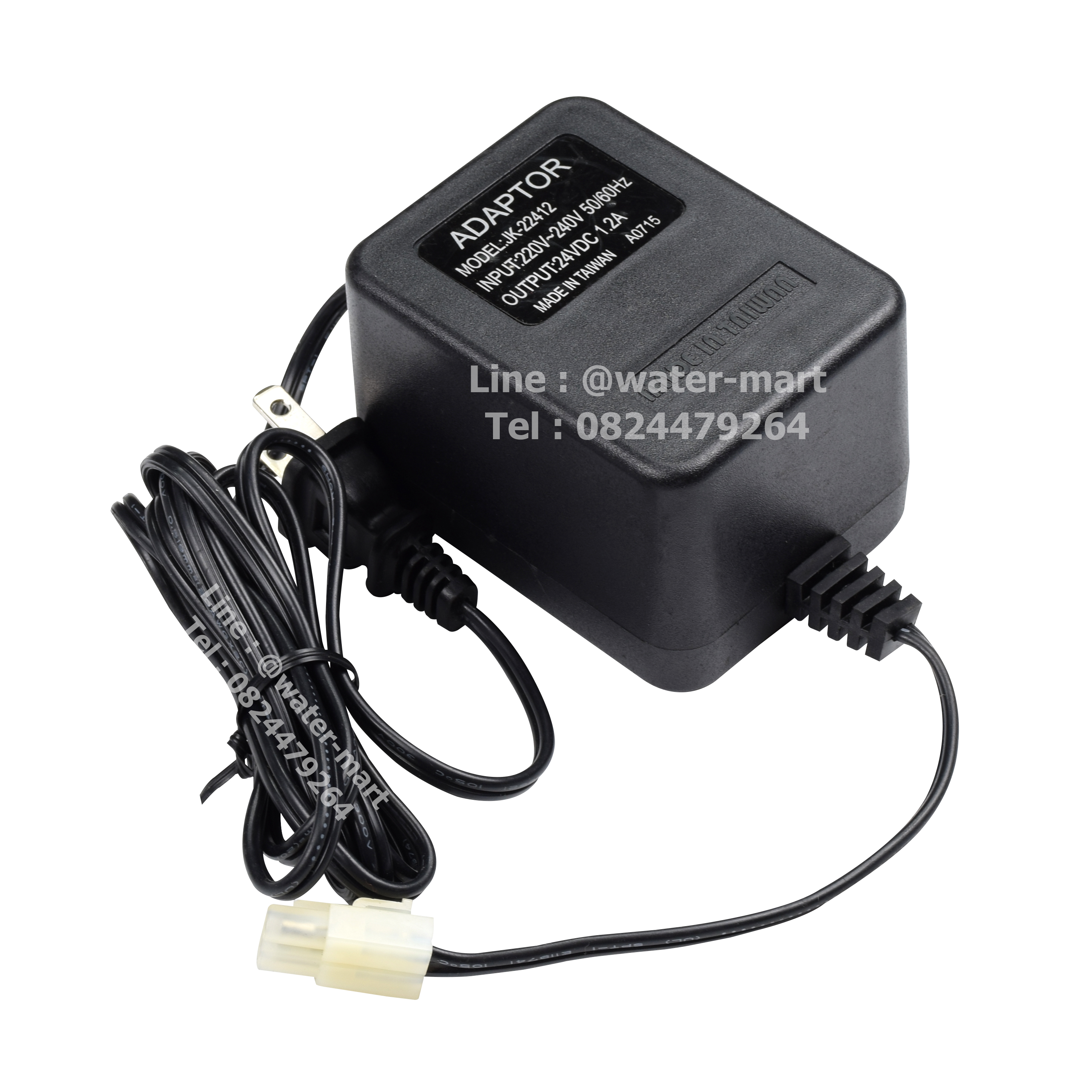 หม้อแปลงเครื่องกรองน้ำ RO Transformer Adapter pump Input 220VAC Output 24VDC 1.2A MADE IN TAIWAN