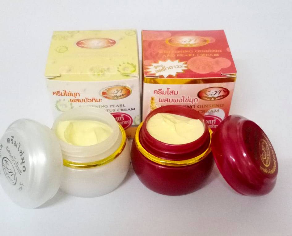 ครีมโสมผสมผง ไข่มุก