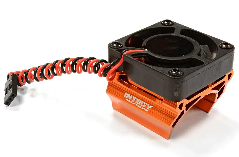 INT-C25861ORANGE High Speed Cooling Fan+Heatsink Mount for 28mm O.D. Motor