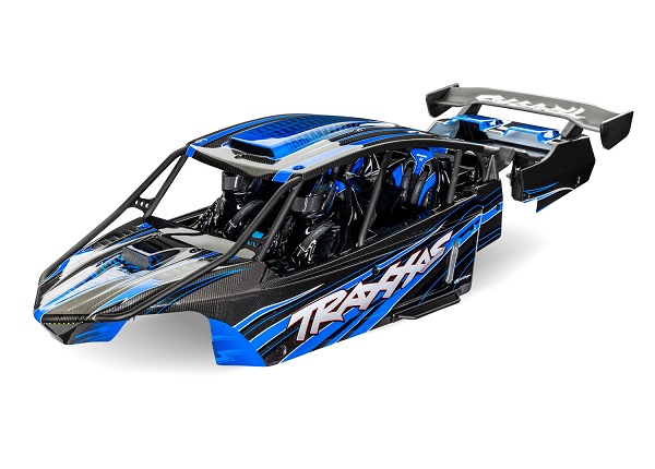 10911-BLUE Body, Funco® Pro Scale® Sand Car, blue (painted, decals applied) (assembled with front & rear body supports for clipless mounting, roll cage & interior)