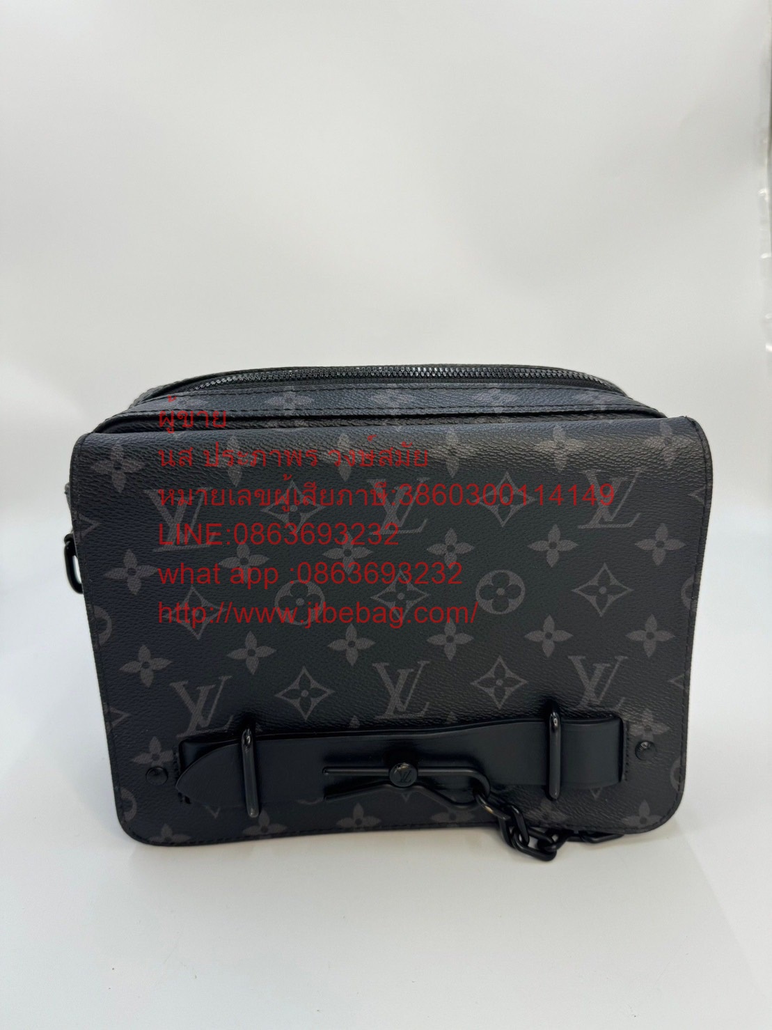 LV Steamer Monogram Elipse Messenger Bag Microchip มือสอง ของแท้