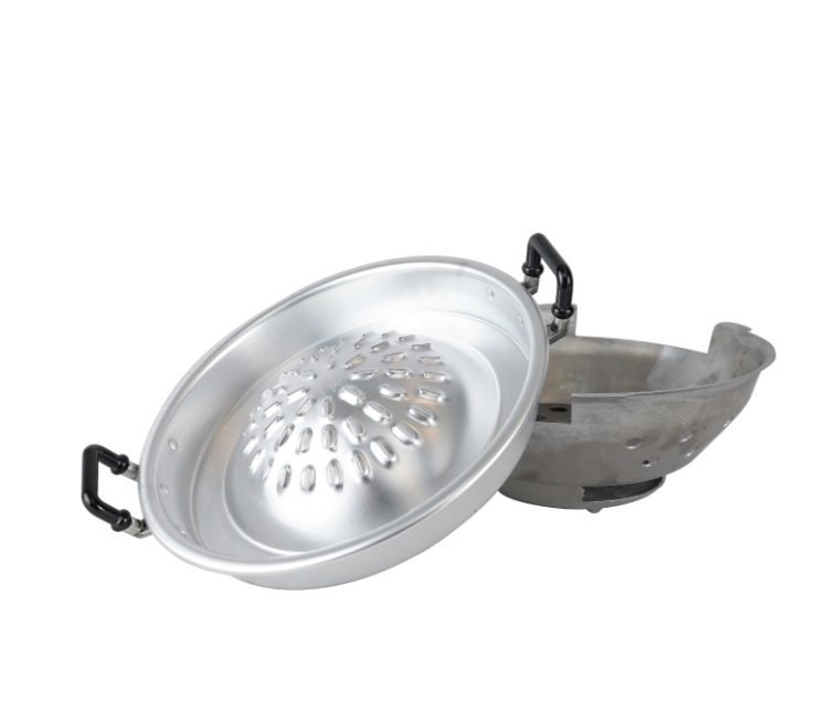 ชุดกระทะย่างอะลูมิเนียม พร้อมเตา 30 ซม ตราจรเข้ CCH