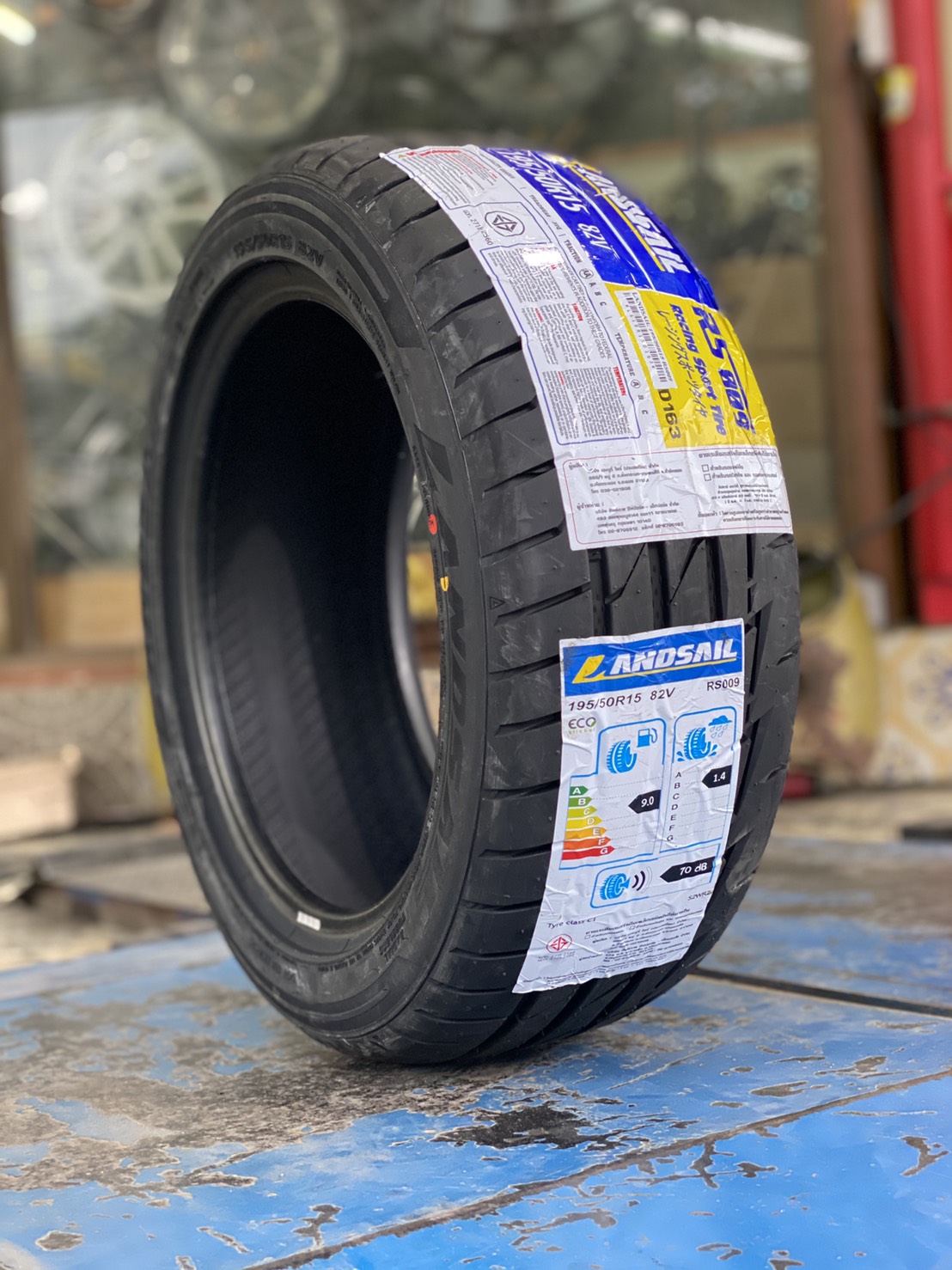 ยางลายซิ่ง 🔥🔥🔥Landsail RS009 195/50R15👍 ยางMade in Thailand 🔥🔥ลายเดียวRe003 ยางใหม่ปี21