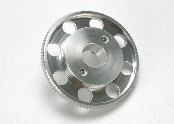 4142X Flywheel, (larger, knurled for use with starter boxes) (TRX 2.5 and TRX 2.5R) (silver anodized)