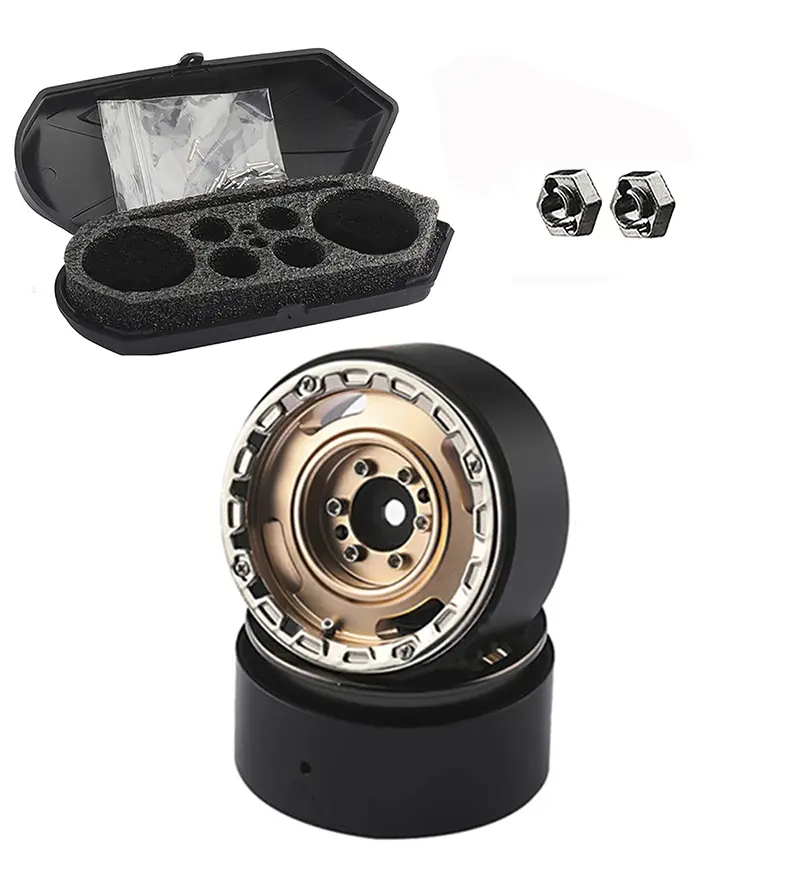 INT-C33002 Luggage Storage Cargo Case & Alloy Beadlock Wheels (2) for Traxxas 1/18 TRX-4M