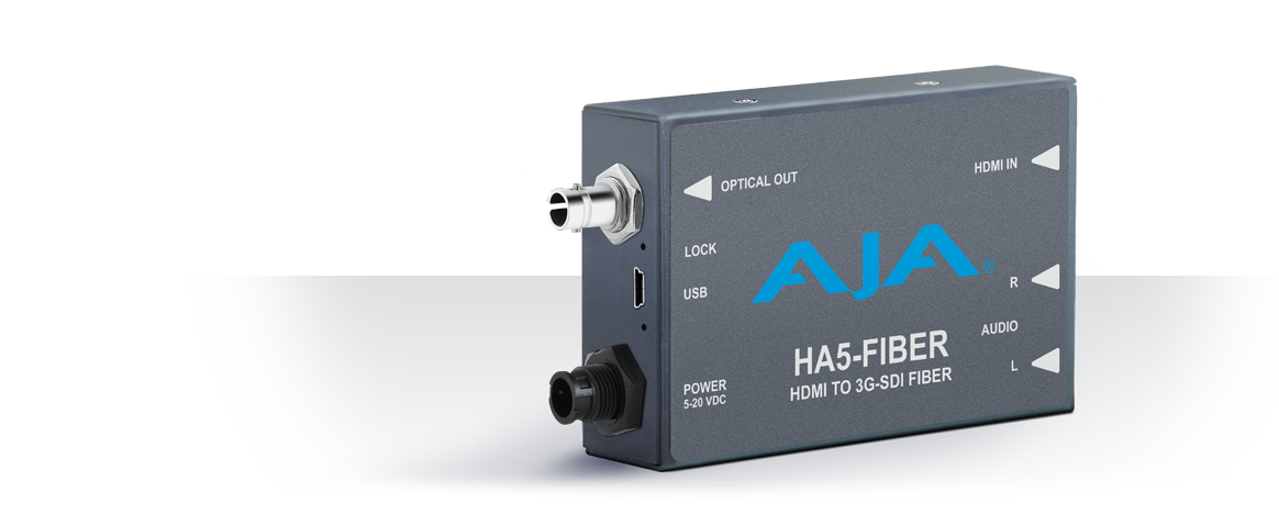 AJA HA5-Fiber HDMI to 3G-SDI over Fiber Video and Audio Converter