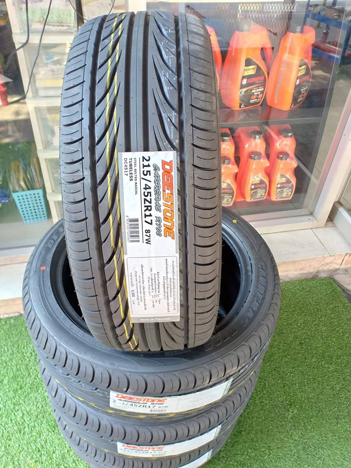 ยางใหม่ดีสโตน ยางไทย 215/45R17CARRERAS R702 ปี19