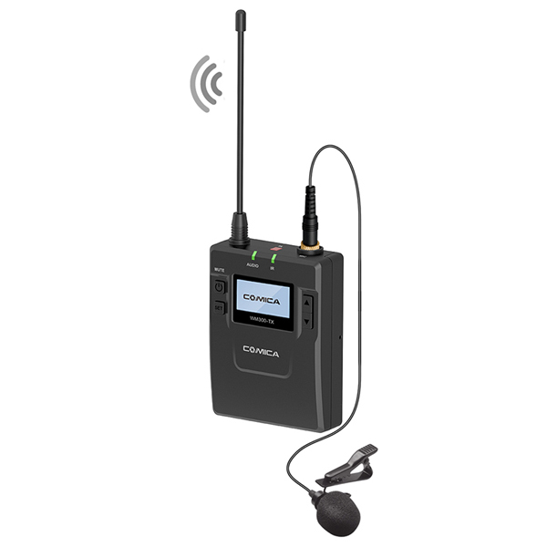COMICA CVM-WM300TX Transmitter เครื่องส่งไมค์ติดกล้องไร้สาย 80 ชาแนล ย่าน UHF