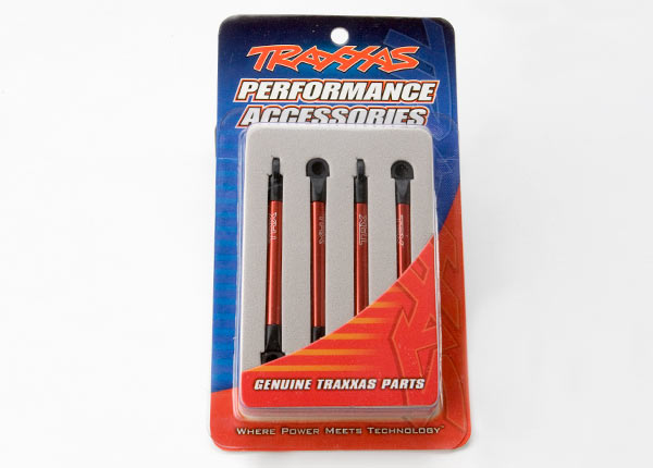 7118X Push rods, aluminum (red-anodized) (4) (assembled with rod ends)