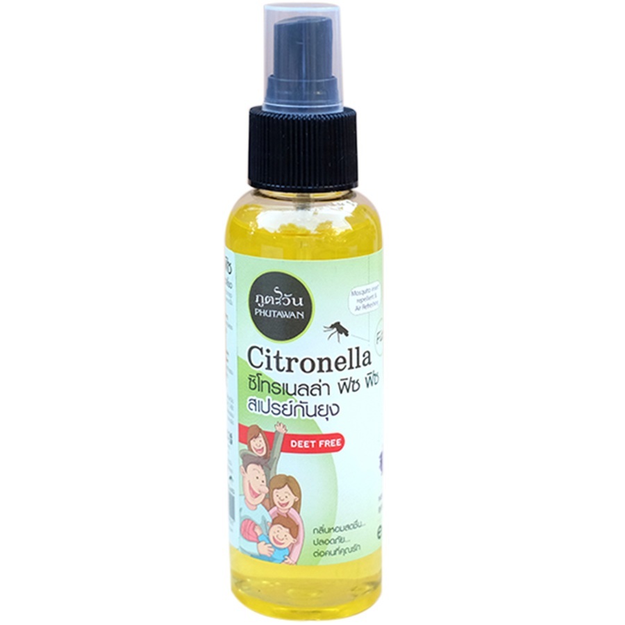 Citronella Fitz Fitz 100ml. / สเปรย์กัยยุง ฟิซ ฟิซ กลิ่นตะไคร้หอม สูตร ธรรมชาติ