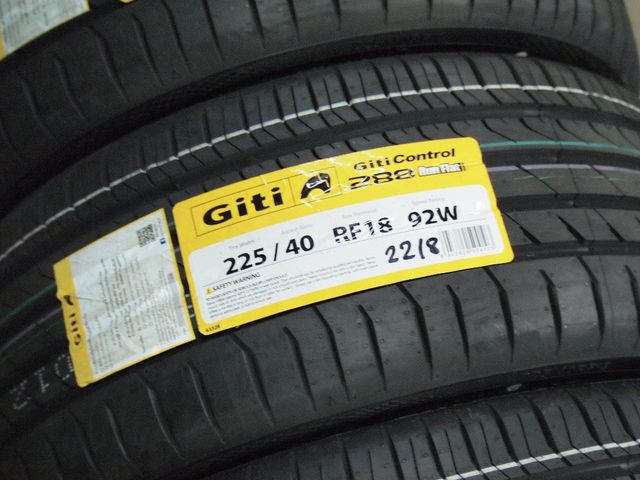 ยางรันแฟลต Giti Control288 Runflat 225/40/RF18 ยางสปอร์ต สมรรถนะสูง