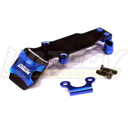 INT-T3442BLUE Billet Machined Steel Rear Skid Plate for 1/16 Traxxas E-Revo, Slash, Summit, Rally