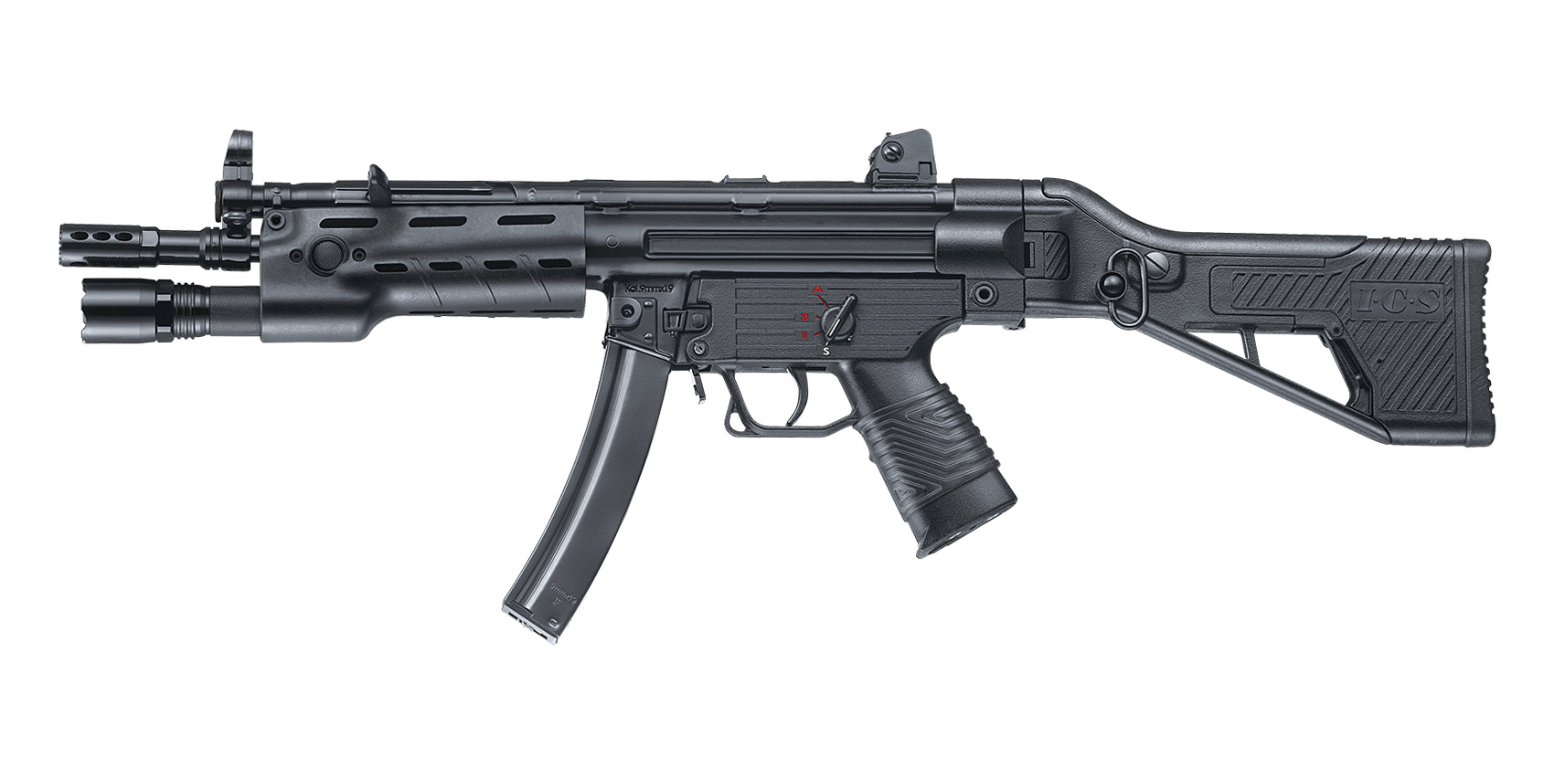 ICS-114 CES-P MS1 (Handguard with Flashlight) (สินค้าตัวโชว์ เกียร์บ๊อกซ์ใหม่ ระบบ S3 )
