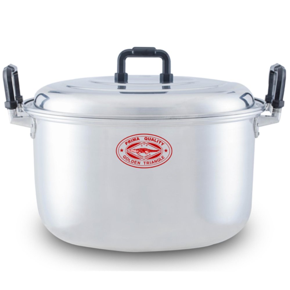 01050 หม้ออลูมิเนียม 2 หู 50 ซม.ตราจระเข้ รุ่นหูจับใหญ่