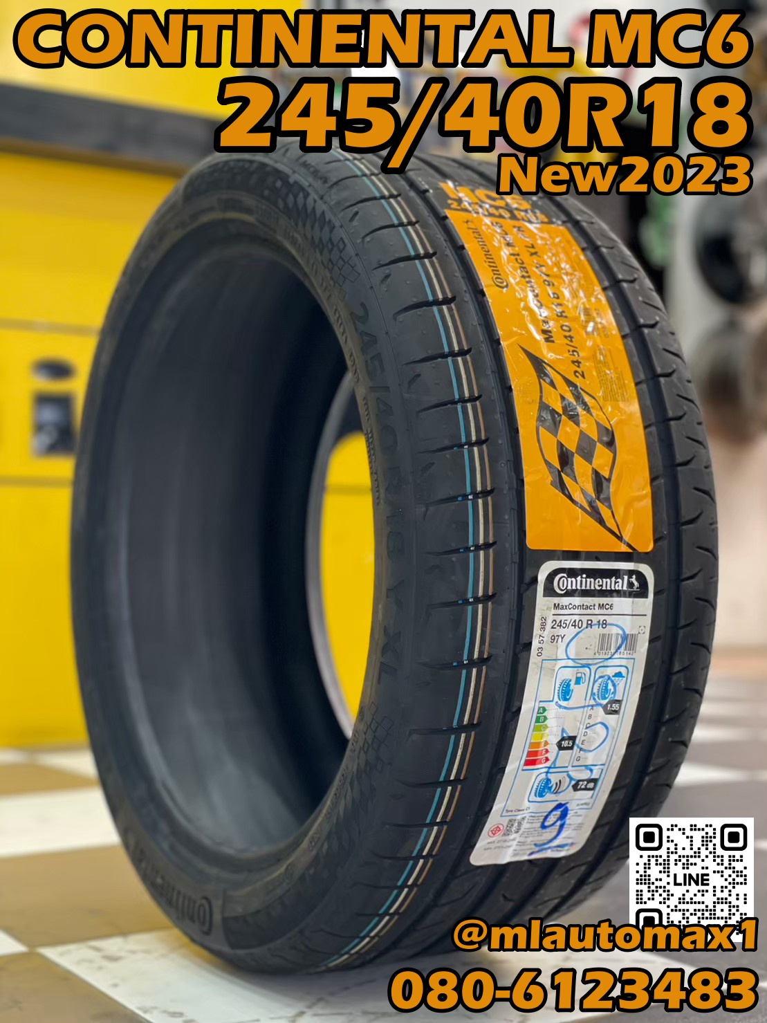 ยาง Continental MaxContact MC6 245/40R18 ยางใหม่ปี2023