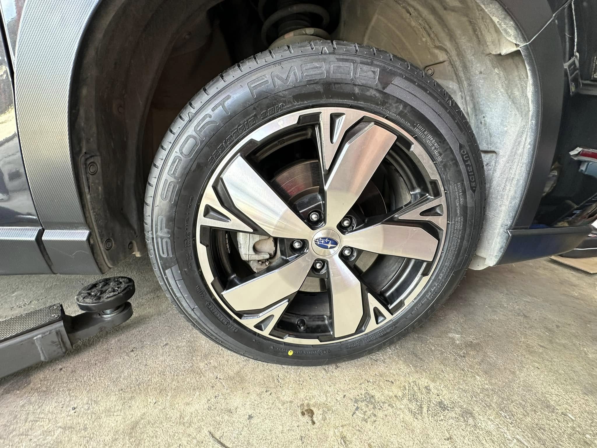#SUBARU_FORESTER เปลี่ยนยาง ยางใหม่ DUNLOP SP SPORT FM800 225/55R18 ยางใหม่ปี2024 (โปรโมชั่นพิเศษ)