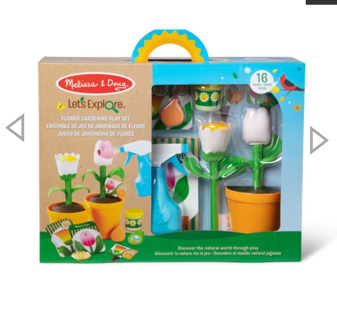 Melissa & Doug รุ่น 30828 เล่นปลูกดอกไม้ Let's Explore Flower Gardening Play Set อุปกรณ์เพียบ ดอกไม้เปลี่ยนสีได้ น่าเล่น บทบาทสมมุติเหมือนจริง ของเล่น มาลิซ่า 3-6 ขวบ