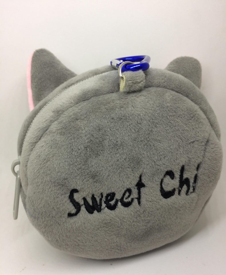 กระเป๋าใส่เหรียญแมวจี้มีขอเกี่ยว