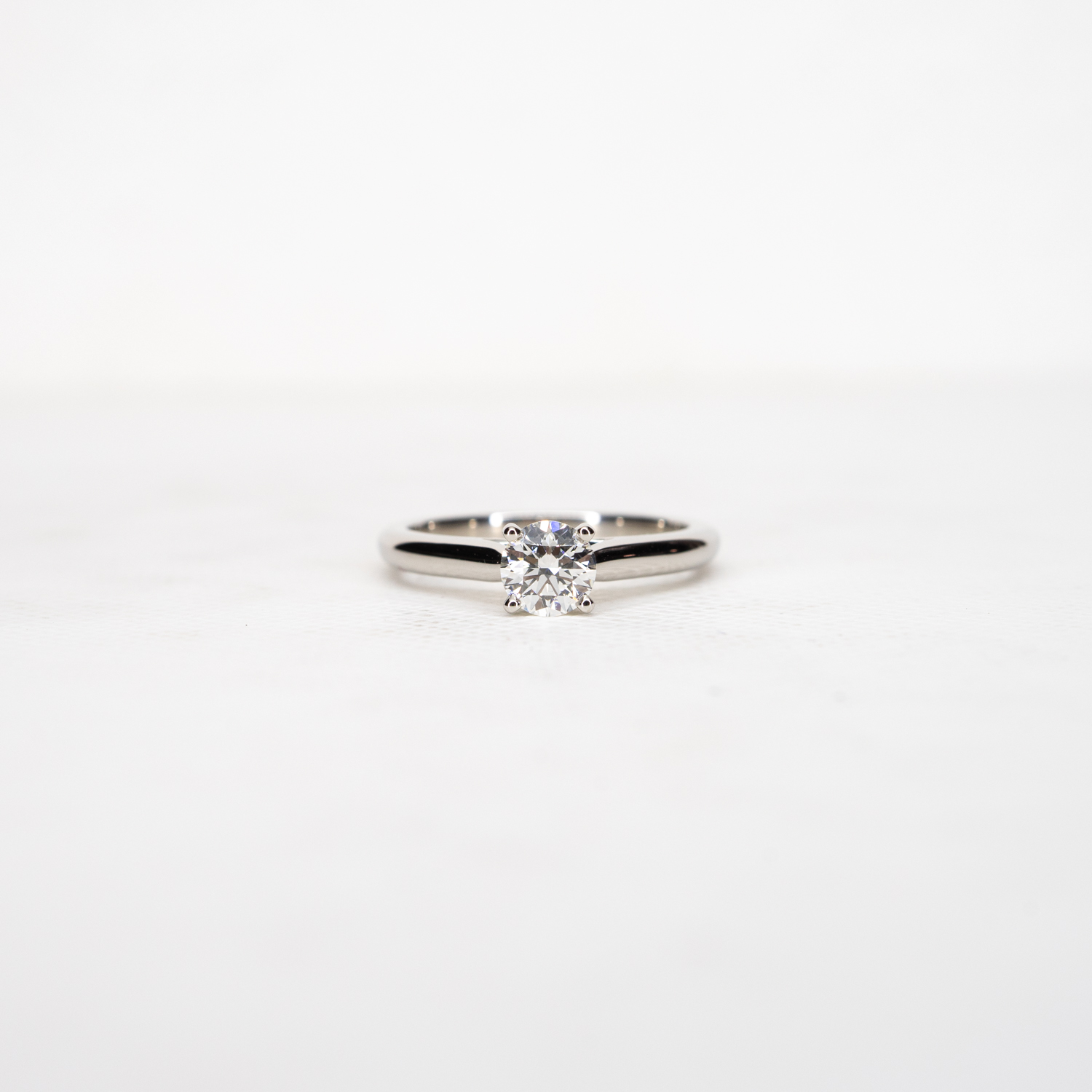 แหวน Cartier 1895 Solitaire ring with 0.40ct H VS2 Diamond Platinum950 ไซส์ 47# (Used)+กล่องและการ์ดและใบเซอร์ GIA