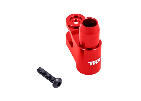 7747-RED Servo horn, steering, 6061-T6 aluminum (red-anodized)