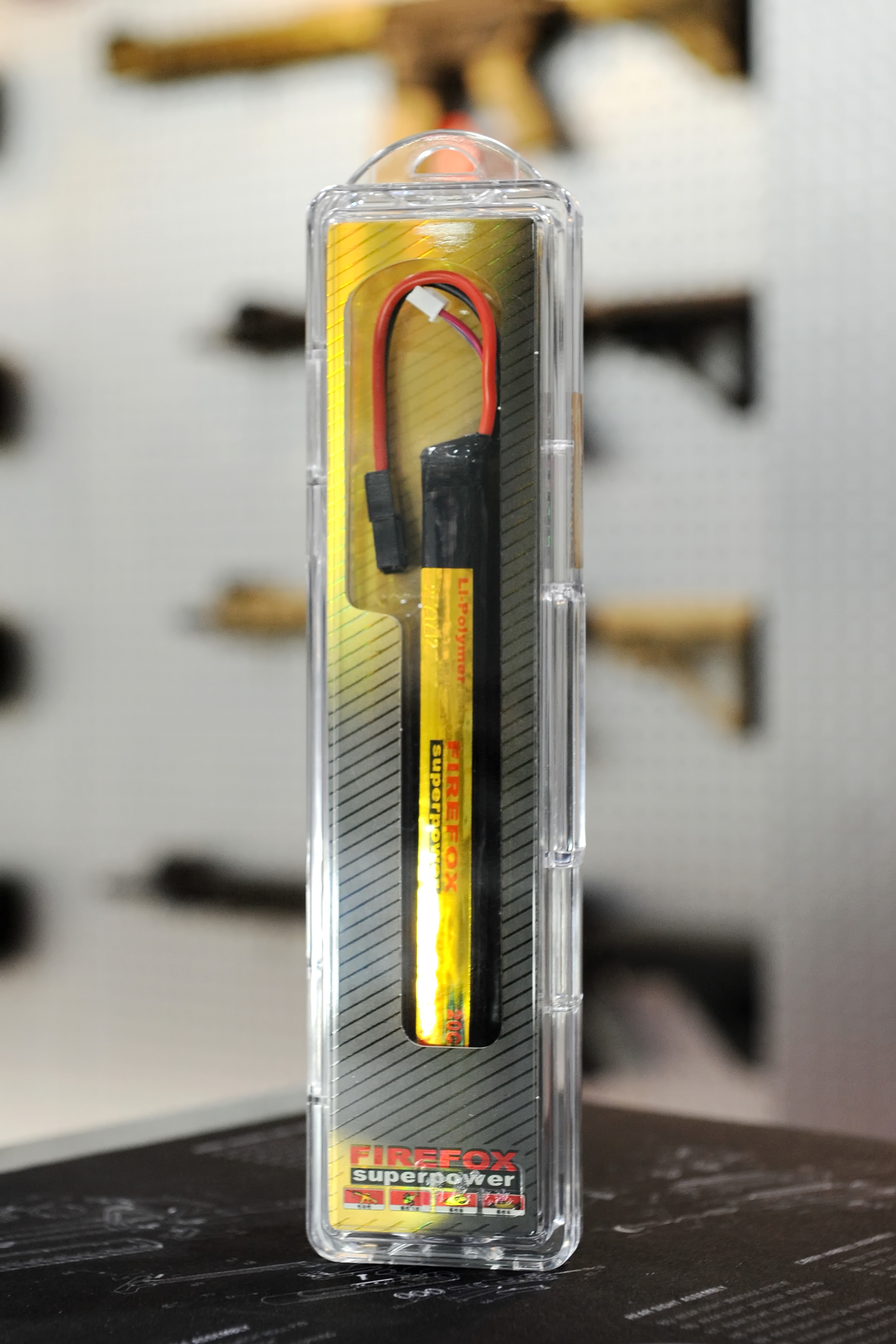 3S FF 11.1V 1,200 mAh 20C Long FIREFOX Battery 11.1V สำหรับทุกรุ่น ยกเว้น CES, PDW9 1,200 mAh 20C (ปลั๊ก mini Tamiya)