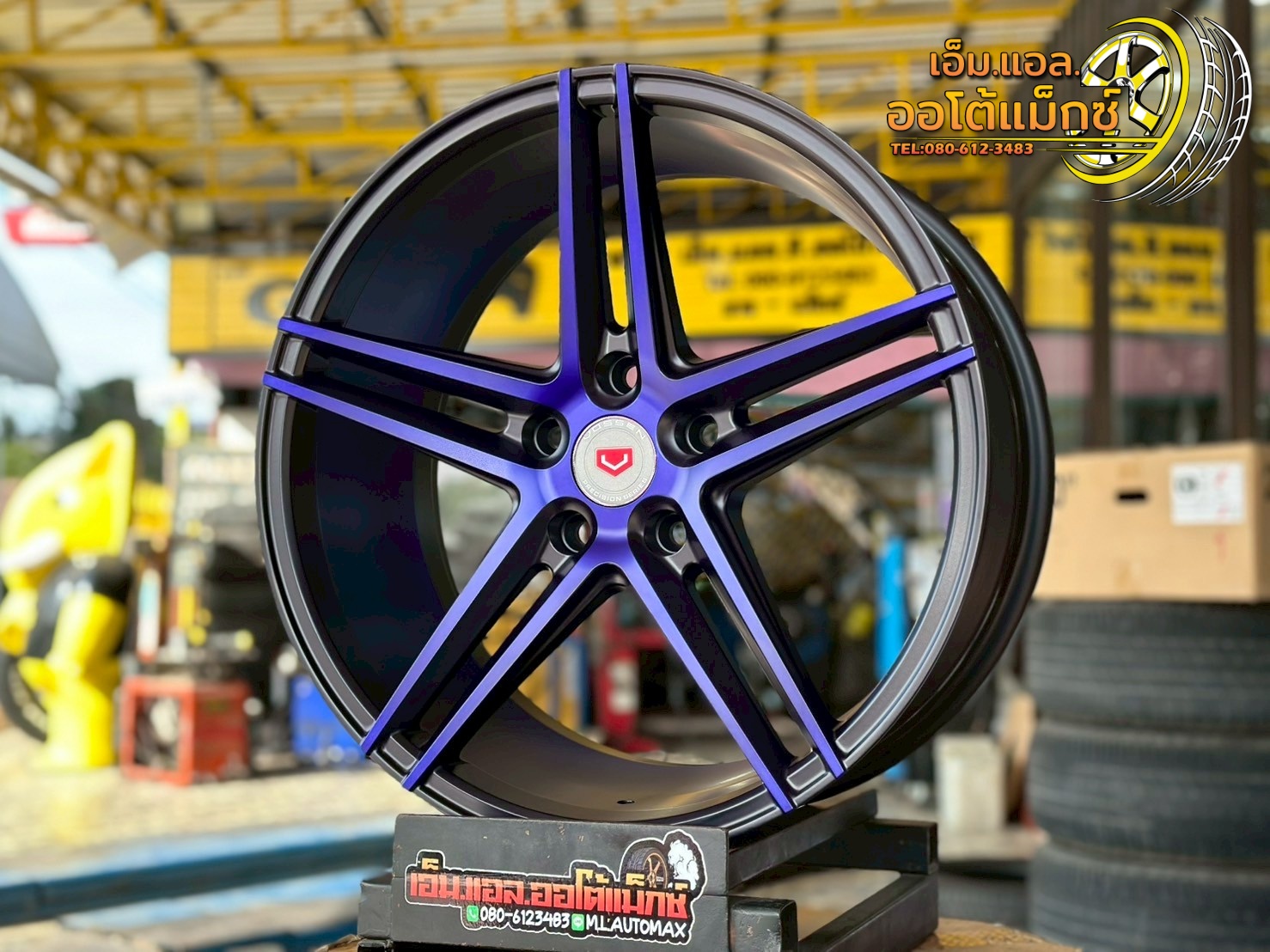 แม็กซ์ใหม่ #VOSSEN #CV5 ดำด้านหน้าดิพอันเดอร์น้ำเงิน ขนาด 18x8 5รู114 Offset40 (0575u) ใหม่ล่าสุด สวยสุดRace เบาพิเศษ เทรน์ใหม่ท้องแดงลึกหลังก้าน