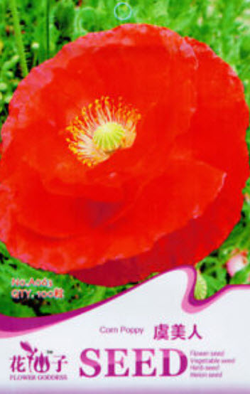 คอร์น ป๊อปปี้ (Corn Poppy) สีแดง / ซอง 100 เม็ด