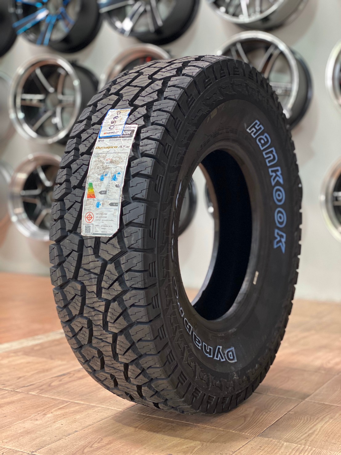 ยางใหม่Hankook Dynapro AT-M 31x10.5R15 (RF10)ยางผลิตปี20 ตัวหนังสือสีขาว